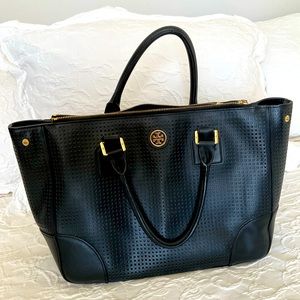 Tory Burch black leather shoulder bag